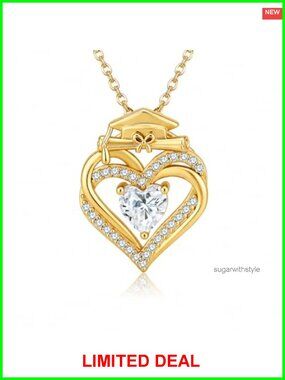 S925 Sterling Silver Graduation Necklace Class of 2026 Grad Cap Pendant Gift